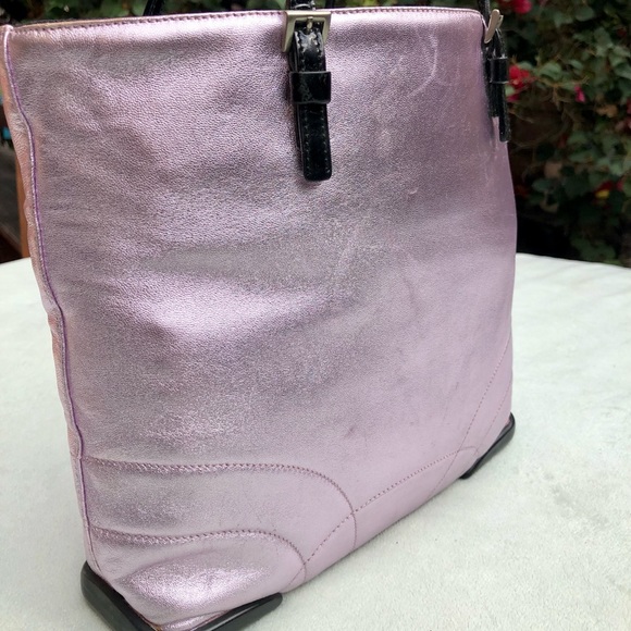 Prada Re edition Mini Tote Bag Purple Silver Nylon Handbag embossed logo - Picture 7 of 9